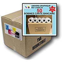 Los mejores  - 50 tarjeta de crédito de calor de la bobina 57 x 40 x 12 m térmicas -papel Rodillos de tarjetas estándar de la máquina…